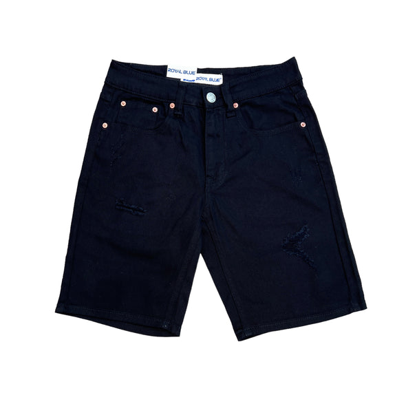 Royal Blue Jean Short (Jet Black)