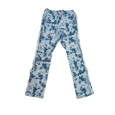 Taker Tapestry Stacked Pant (Light Blue)