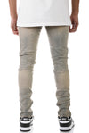 KDNK Multi Distressed Denim Jean with Ankled Zippers (Tinted Blue)