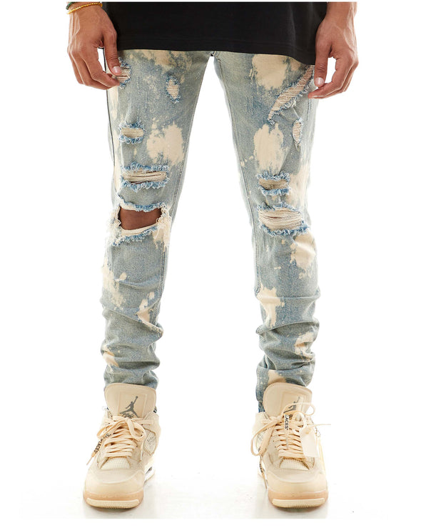 KDNK Bleached Skinny Denim Jean (Blue)