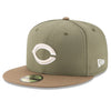 New Era 59Fifty Cincinnati Reds 2 Tone Fitted Hat (Olive)