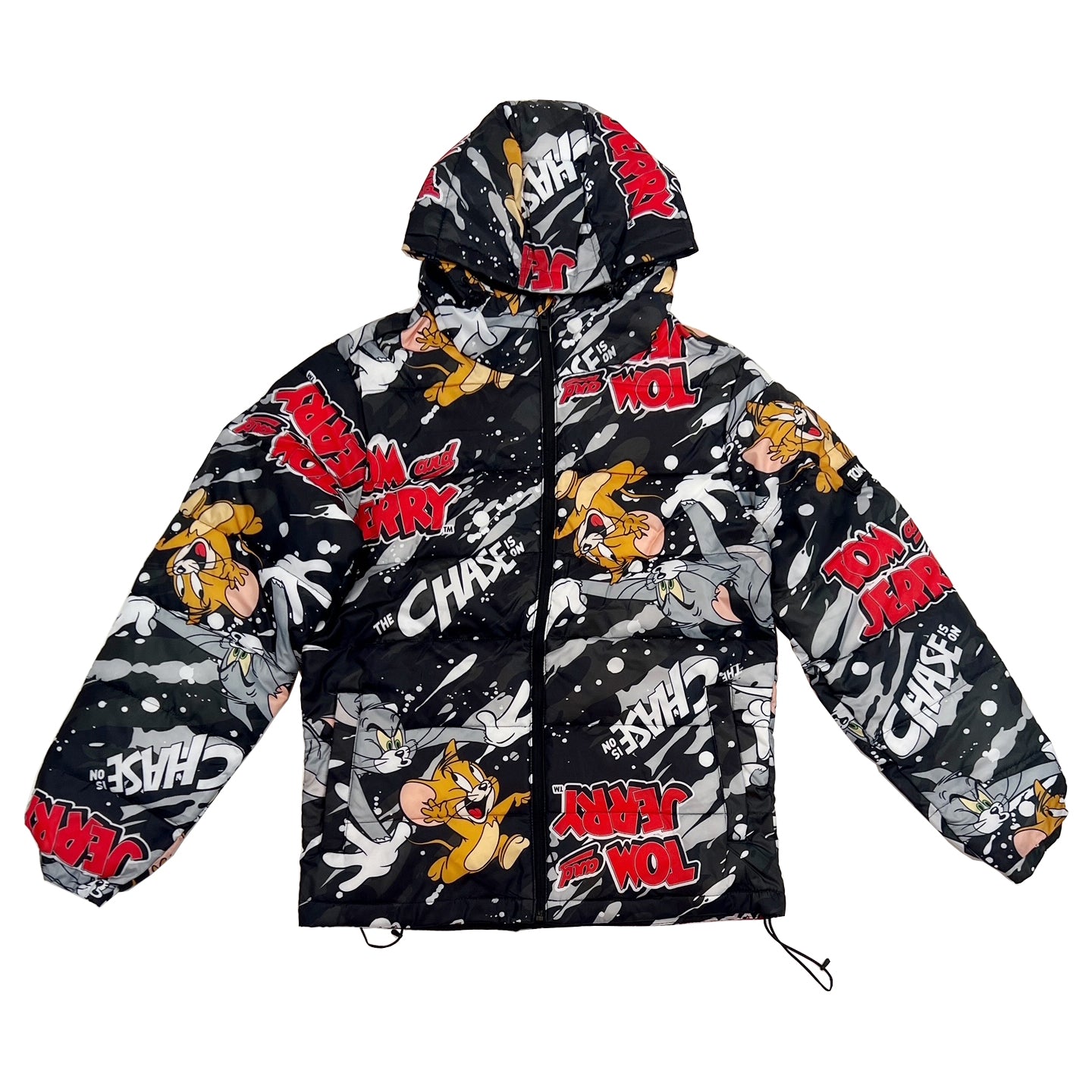 Southpole Men's Tom and Jerry Graphic Printed Hooded Puffer Jacket, Sand,  X-Large : : Clothing, Shoes & Accessories