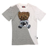 Black Pike Bear Two Tone Chenille Patch Tee (Grey)