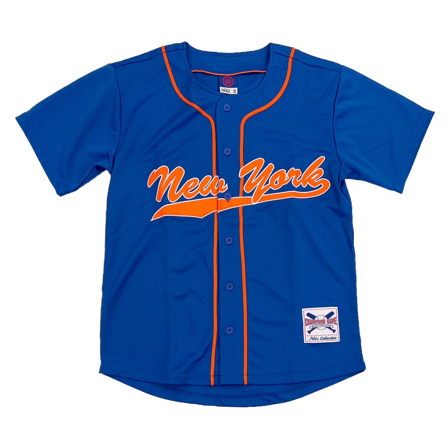 New-York Mets Warm-Up Jersey Shirt 2XL Blue Orange Embroidered