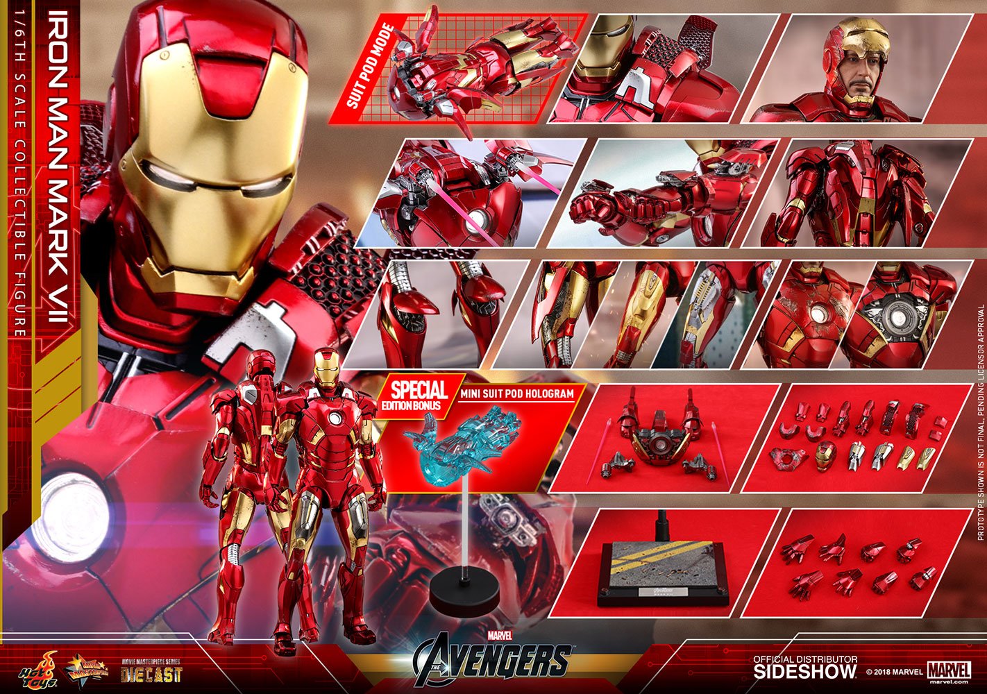 Hot Toys 1:6 Iron Man - Origins Collection, Multicoloured